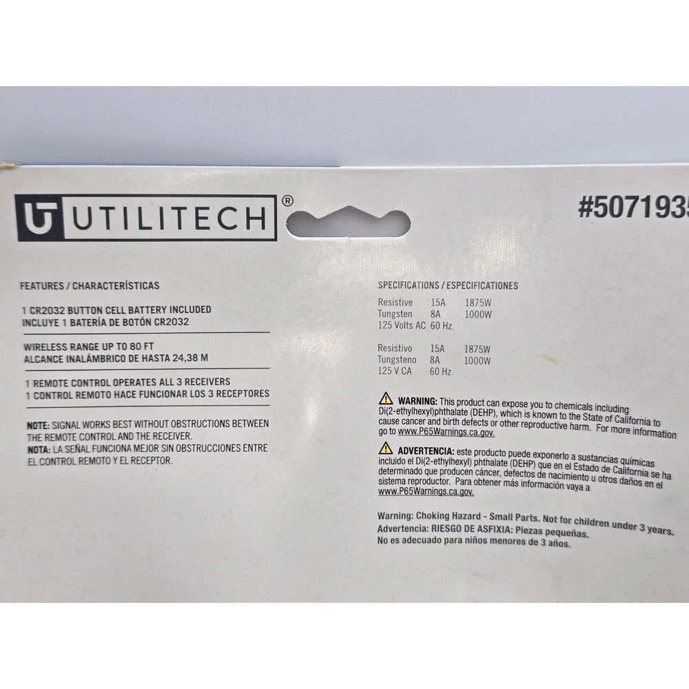 Utilitech 15-Amp Decorator Outlet, White 3-Pack
